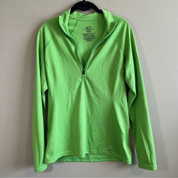 Patagonia Green Quarter-Zip Sweatshirt women’s medium - Picture 1 of 11